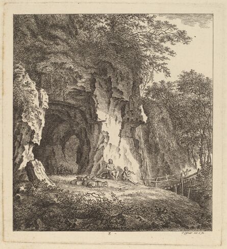 Salomon Gessner, ‘Two Shepherds in a Rocky Landscape’, 1764