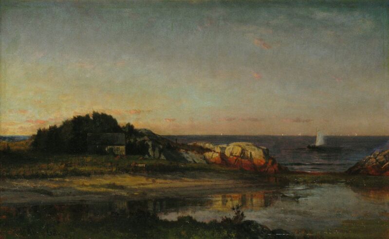 Winckworth Allan Gay, ‘Sailing off the Seashore, Cohasset, Massachusetts’, 1872, Painting, Oil on wood panel, Vose Galleries