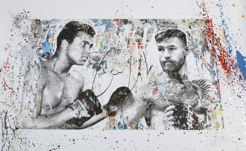 Mr. Brainwash, ‘Muhammad Ali and Conor McGregor’, 2017, Print, Giclée on canvas hand embellished with acrylic, Julien's Auctions