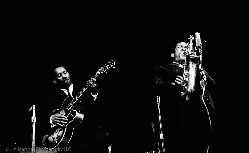 Jim Marshall, ‘John Coltrane & Wes Montgomery, Monterey Jazz Festival’, 1961, Photography, Photography, Rebecca Hossack Art Gallery