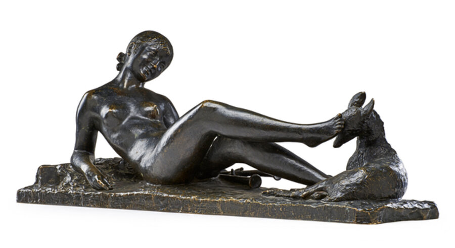 Large Art Deco sculpture, "Chloé," France