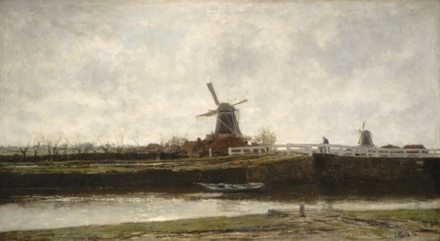 View of the Mill and Bridge on the Noordwest Buitensingel in The Hague