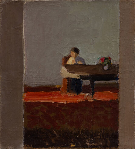Adrian Nivola, ‘Dusk Interior with a Boy’, 2023
