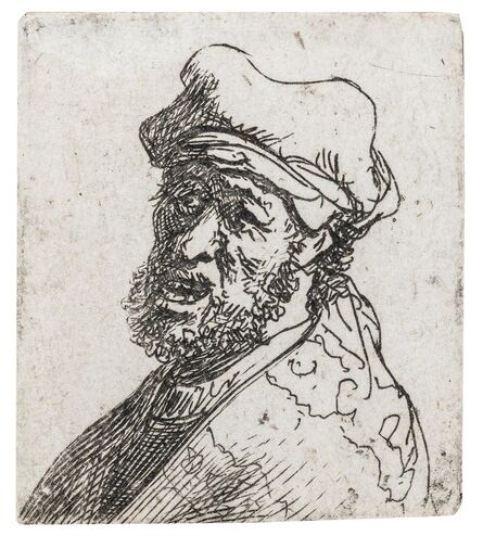 Rembrandt van Rijn, ‘Man crying out, bust directed three-quarter to the left’, 1630-31