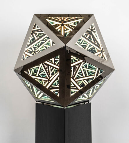 Anthony James, ‘24" Icosahedron (Bright Nickel) ’, 2020