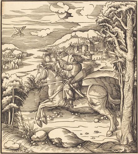 Leonhard Beck, ‘The Prince at the Bird-Catching’, 1514/1516