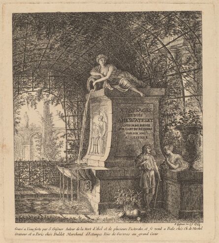 Salomon Gessner, ‘Fountain in a Summerhouse’, 1764