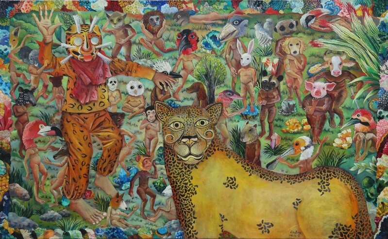 Liu Bing, ‘A Leopard in Darwin Island’, 2014, Painting, Oil on canvas, Line Gallery