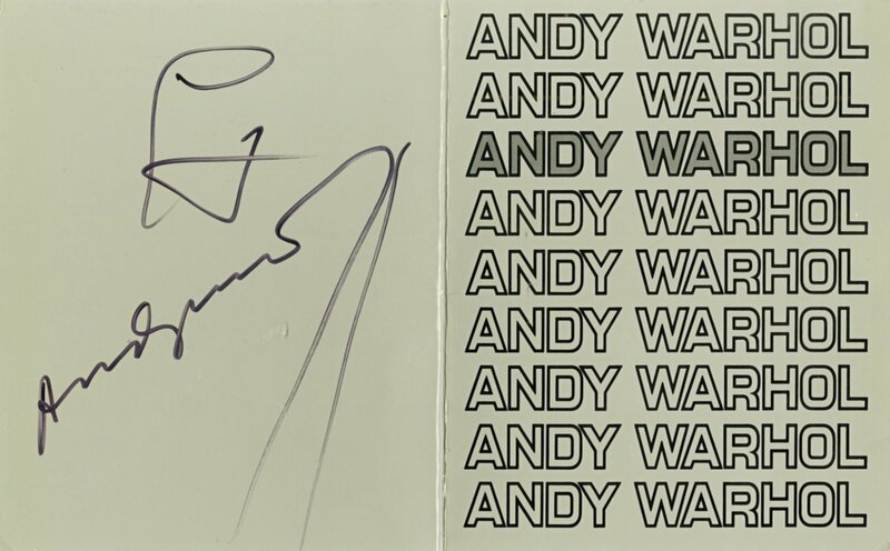 Andy Warhol, ‘Andy Warhol at Pace/Columbus (Hand signed during official signing)’, 1978, Print, Super rare Limited Edition Fold-out Offset lithograph invitation. Hand signed and inscribed by Andy Warhol, Alpha 137 Gallery