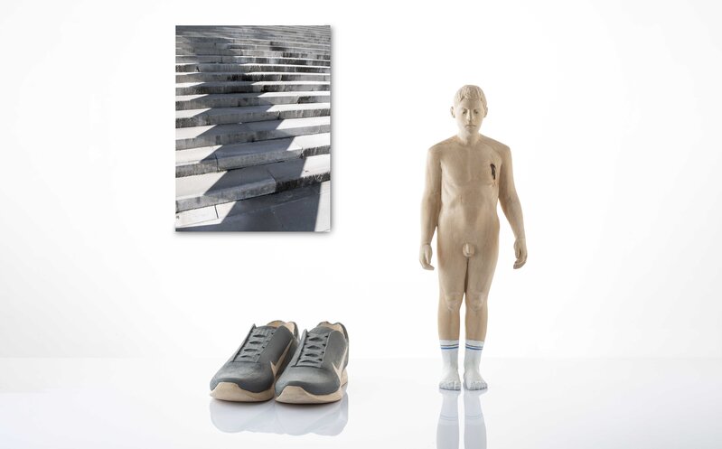 Antonio Samo, ‘Composition 11’, 2020-2021, Installation, Linden wood; photograph on paper, SET ESPAI D'ART