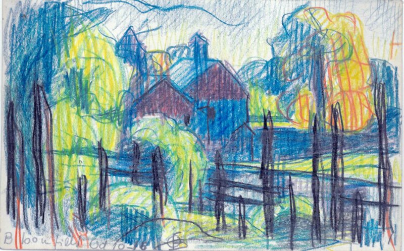 Oscar Bluemner, ‘Hill at Oaks Pond’, 1918, Drawing, Collage or other Work on Paper, Colored Pencil, ACA Galleries