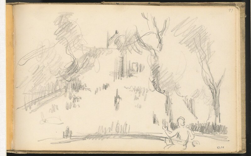 Paul Cézanne, ‘House in a Park’, 1883/1886, Drawing, Collage or other Work on Paper, Graphite on wove paper, National Gallery of Art, Washington, D.C.