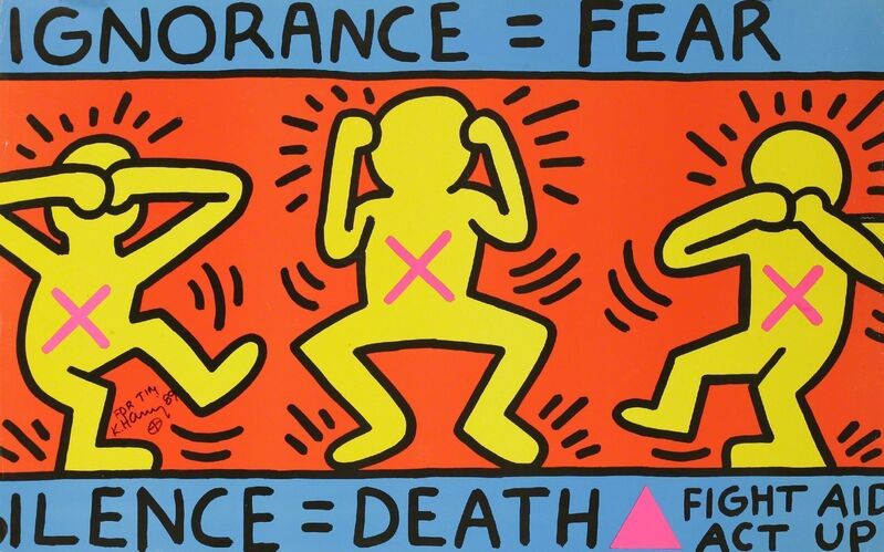 Keith Haring, ‘Ignorance = Fear’, 1989, Print, Offset lithograph printed in colours, Sworders