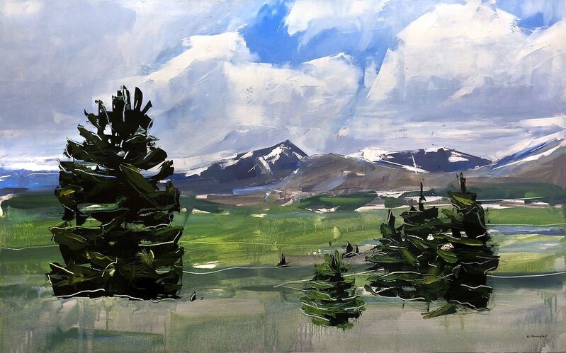 David Shingler, ‘Mt. Evans and Bierstadt Colorado’, 2017, Painting, Oil, Abend Gallery