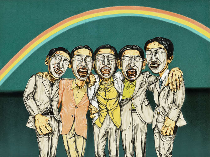 Mask Series by Zeng Fanzhi 曾梵志