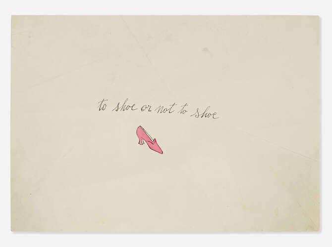 Á La Recherche Du Shoe Perdu by Andy Warhol