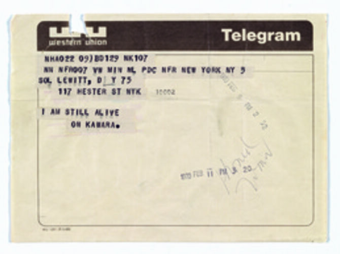 Telegrams by On Kawara