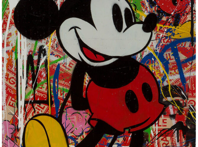 Minnie and Mickey Mouse by Mr. Brainwash