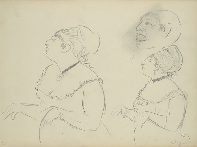 Sketches of a Caf‚ Singer by Edgar Degas