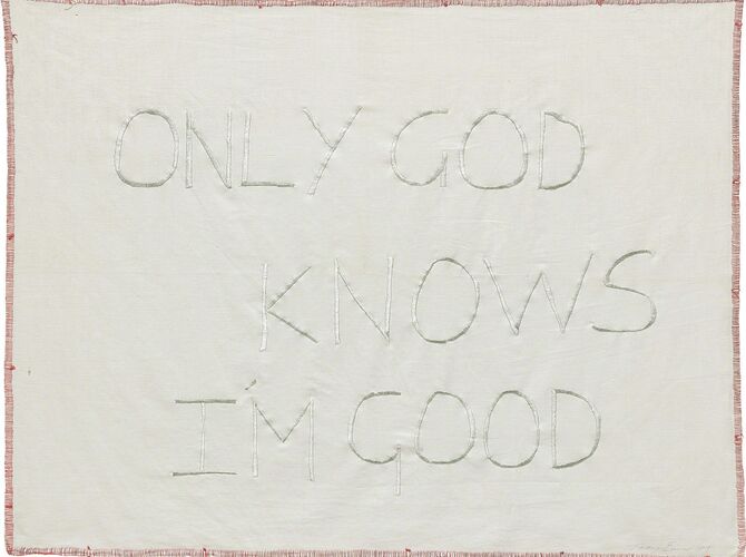 Embroidery by Tracey Emin