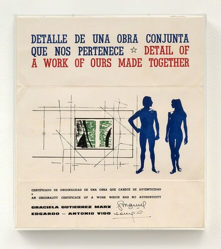 Edgardo Antonio Vigo, ‘Detalle de una obra conjunta que nos pertenece. [Detail of a work of ours made together]’, 1978