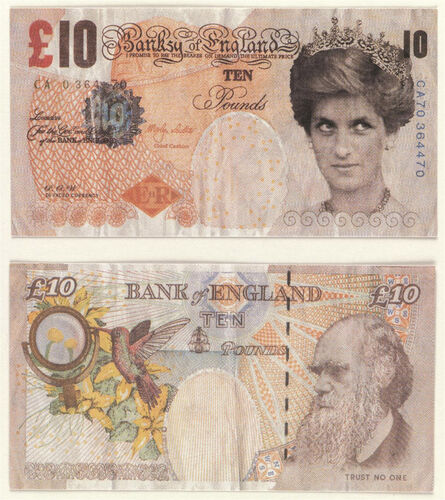 Banksy, ‘Banksy Di-Faced Tenner (Banksy 10 pound bank note)’, 2004