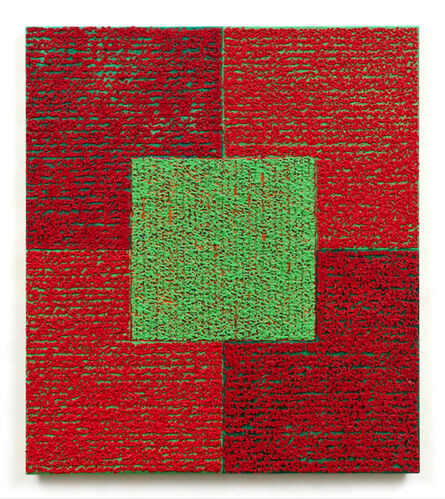 Louise P. Sloane, ‘Green Square With Reds’, 2010