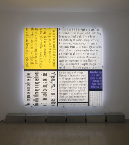 Joseph Kosuth, ‘Mondrian's Work XV’, 2015
