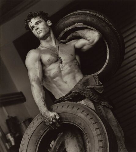 Herb Ritts, ‘Fred with Tires IV, Hollywood’, 1984