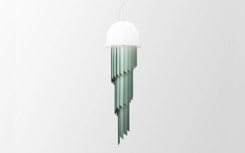 Jean-Baptiste Fastrez, ‘Jellyfish Ceiling Light’, 2019, Design/Decorative Art, Lacquered aluminium and white perspex lampshade, Galerie kreo