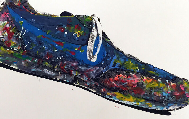 Mr. Brainwash, ‘'Shoe' (blue)’, 2010, Print, Rare hand-finished screen print on hand-torn, deckled edge 300gsm archival fine art paper. Each variant is unique., Signari Gallery