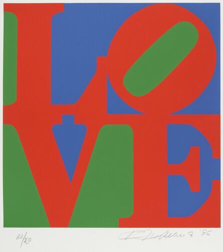 Robert Indiana, ‘Love (Green, Red, Blue)’, 1996