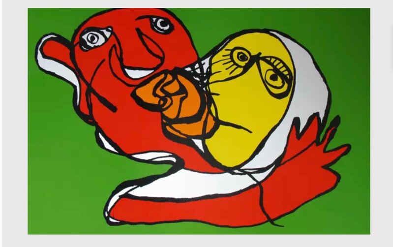Karel Appel, ‘Putting green kiss’, 1978, Print, Silkscreen, Composition.Gallery