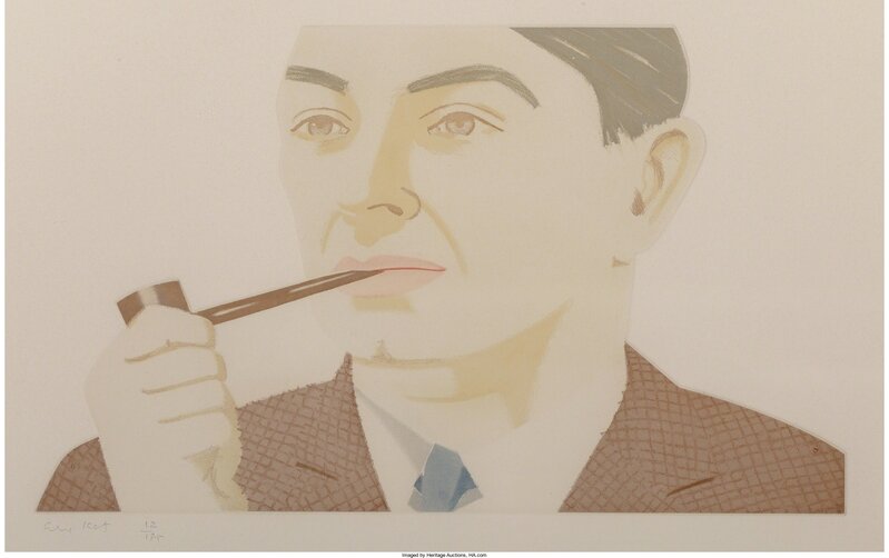 Alex Katz, ‘Man with Pipe’, 1984, Print, Etching and aquatint in colors on Rives BFK paper, Heritage Auctions