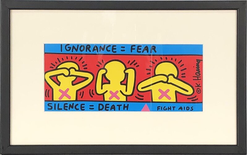 Keith Haring, ‘Fight Aids’, 1998, Print, Offset Lithograph, ArtWise