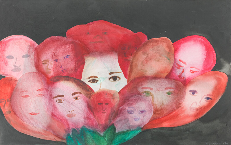 Klara Kristalova, ‘I full blom / In Full Bloom’, 2020, Drawing, Collage or other Work on Paper, Watercolour and ink on paper, Galleri Magnus Karlsson