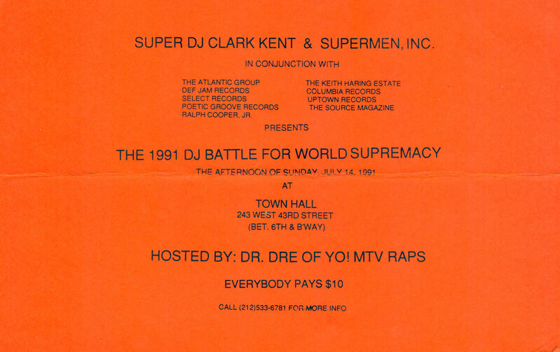 Keith Haring, ‘Keith Haring DJ Dog announcement 1991 (DJ Clark Kent, Keith Haring Foundation)’, 1991, Ephemera or Merchandise, Offset printed announcement, Lot 180 Gallery