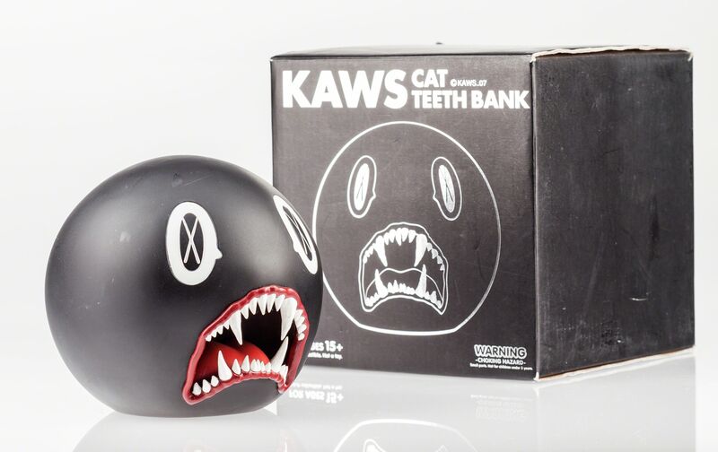 KAWS, ‘Cat Teeth Bank (Black)’, 2007, Other, Painted cast vinyl, Heritage Auctions