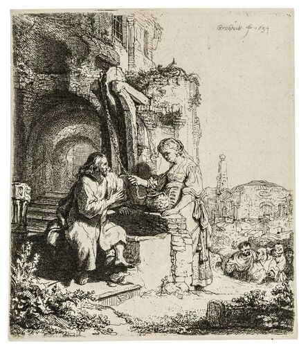 Rembrandt van Rijn, ‘Christ and the Woman of Samaria: among Ruins’, 1634
