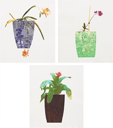 Jonas Wood, ‘Three Landscape Pots’, 2019