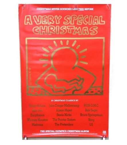 Keith Haring, ‘"A Very Special Christmas", 1987, Promotional Poster, The Special Olympics Christmas Album, A & M Records, RARE’, 1987
