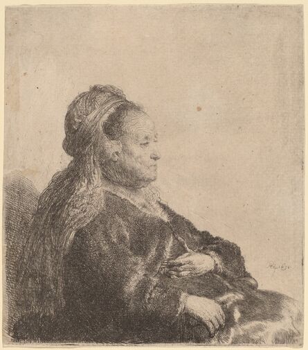 Rembrandt van Rijn, ‘The Artist's Mother Seated, in an Oriental Headdress’, 1631