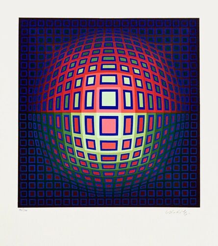 Victor Vasarely, ‘Vega Blue’, Circa 1982