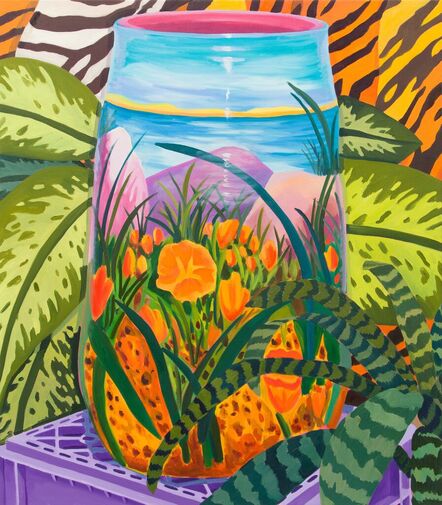 Anna Valdez, ‘Wildflowers at the Berkeley Marina Vase Painting’, 2023