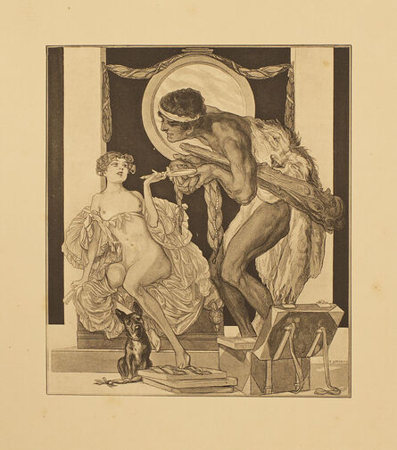 Franz von Bayros, ‘Sterope und Herkules (Steropes and Hercules)’, 1914