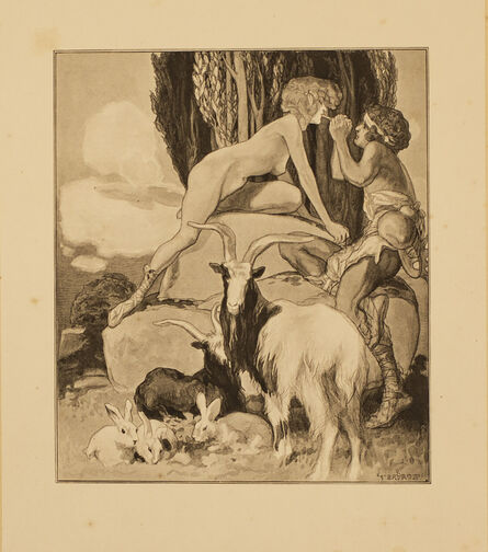 Franz von Bayros, ‘Pytalos und Demeter (Pytalos and Demeter)’, 1914