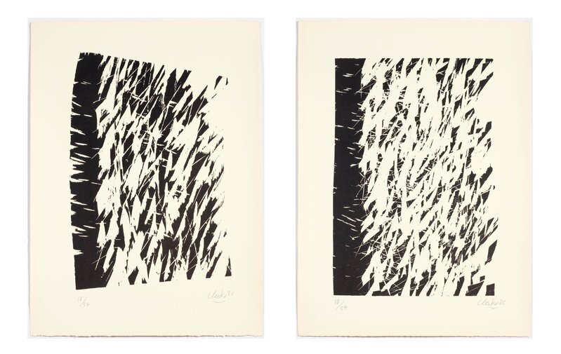 Günther Uecker, ‘5 Bäume’, 1986, Books and Portfolios, Portfolio with 5 woodcuts, Koller Auctions