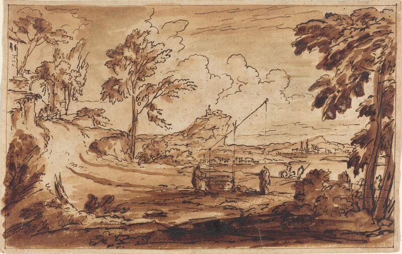 ‘At the Dram Well’, 17th century, Drawing, Collage or other Work on Paper, Pen and brown ink with brown wash, National Gallery of Art, Washington, D.C.