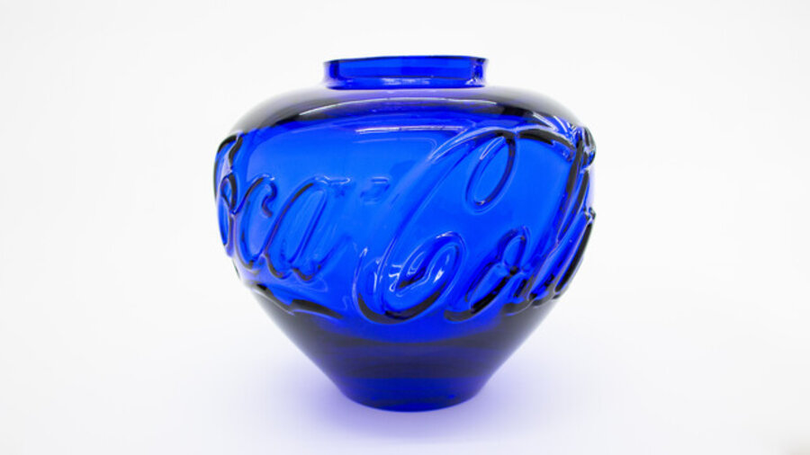 Coca Cola Vase - Blue