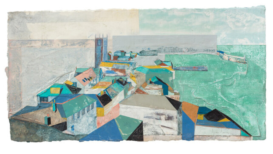 St Ives rooftops and Harbour, Cornwall